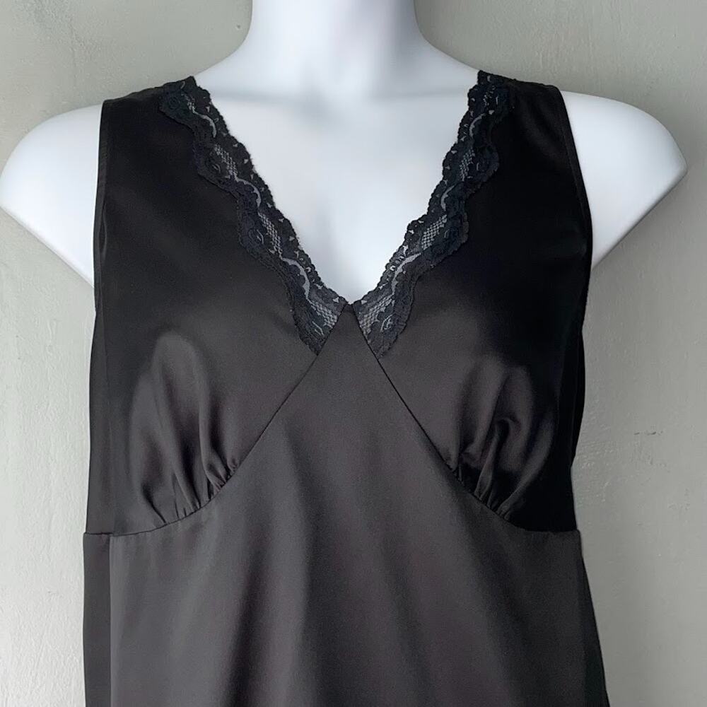 Envision Studio Top Plus Size 2X Lace Trimmed Satin Babydoll Dark Romantic Goth